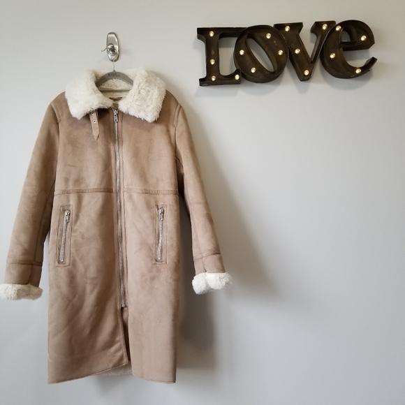NWOT Zara Faux Suede Biker Jacket - Picture 3 of 16